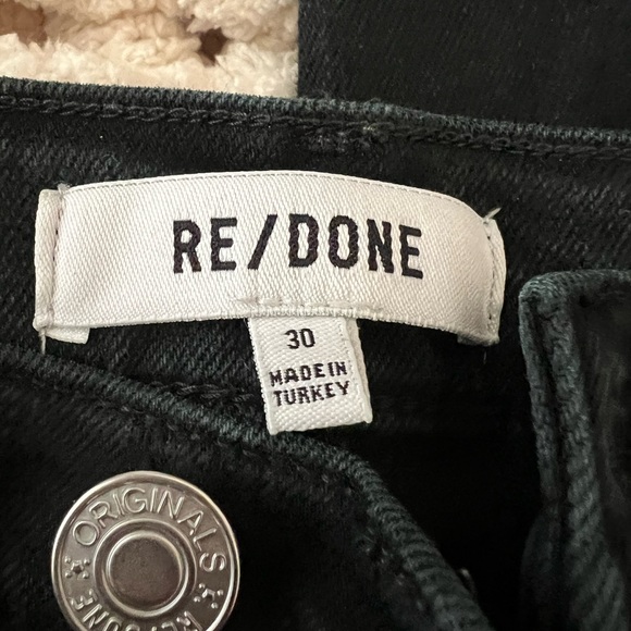Re/Done High Rise Black Women's Jeans - Picture 8 of 16